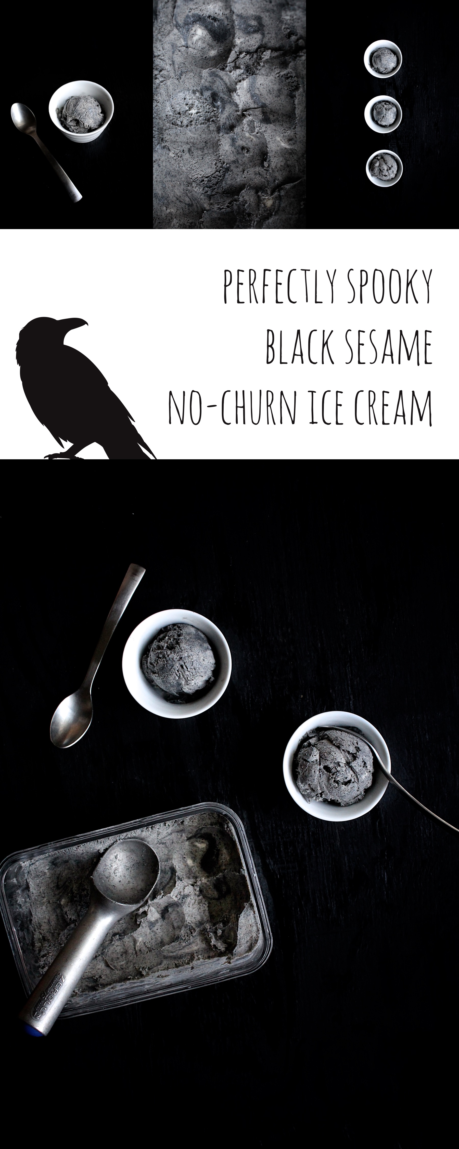 Black Sesame No-Churn Ice Cream
