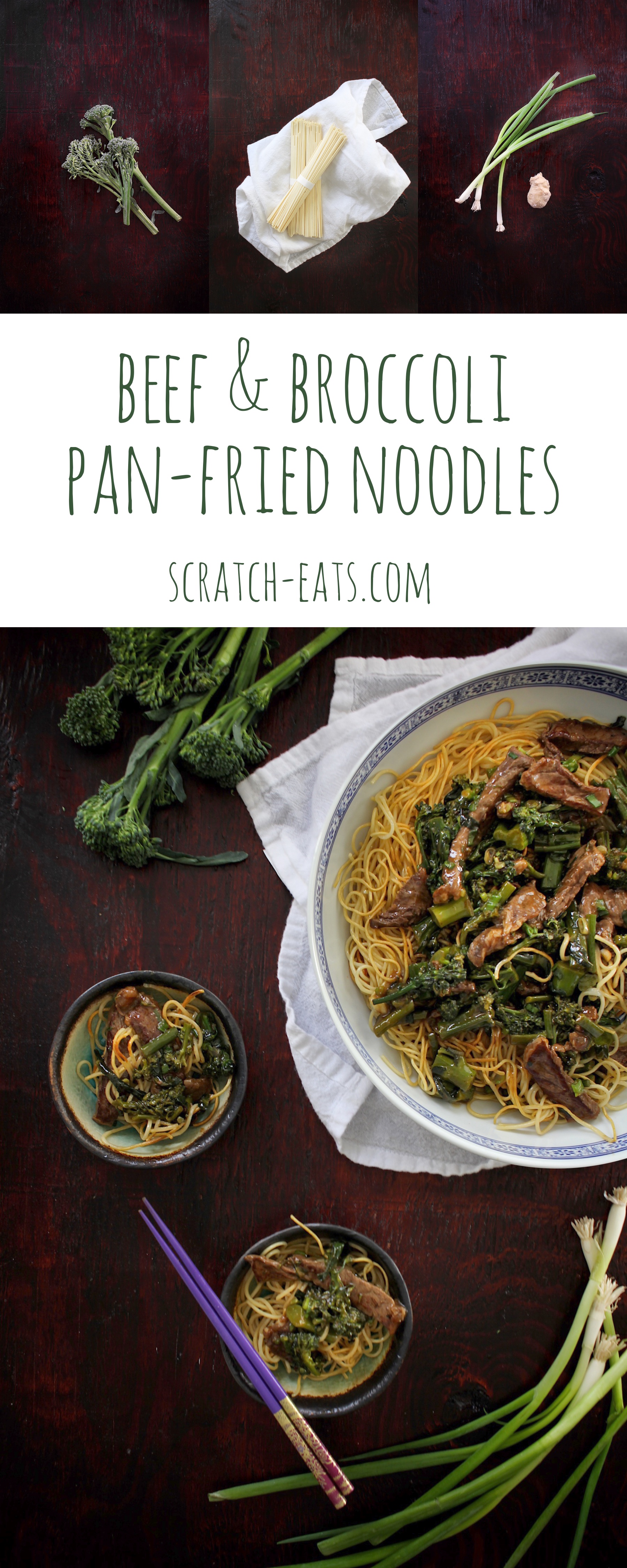 Beef & Broccoli Pan Fried Noodles - Scratch Eats